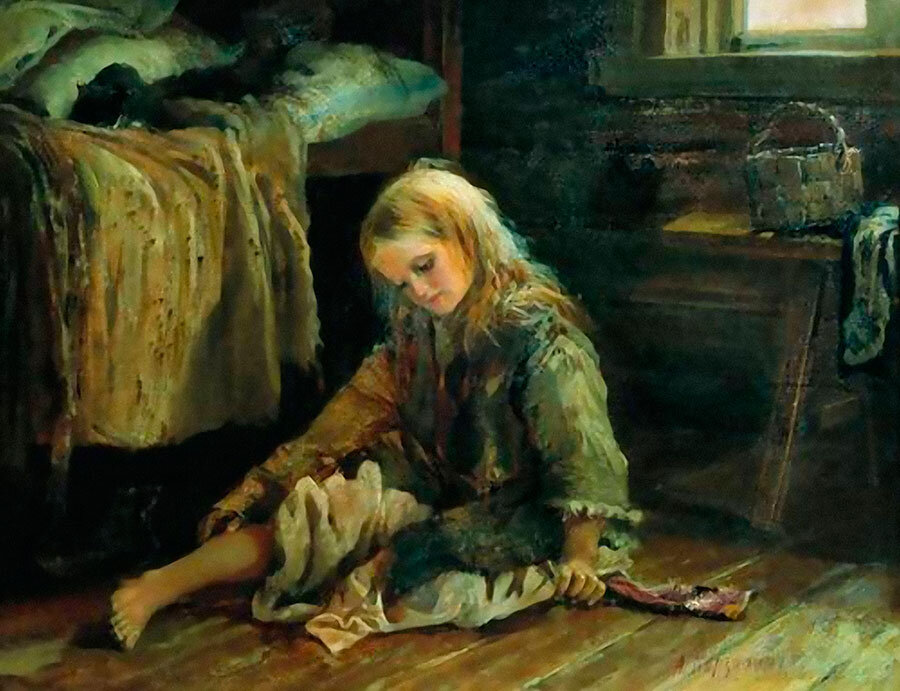Алексей Корзухин "Девочка", 1877 