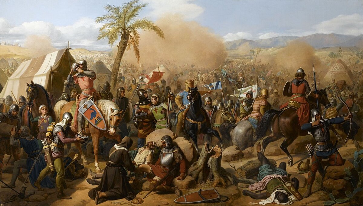 Битва при Аскалоне. Картина французского художника Жана-Виктора Шнетца, написанная в 1847 году. 