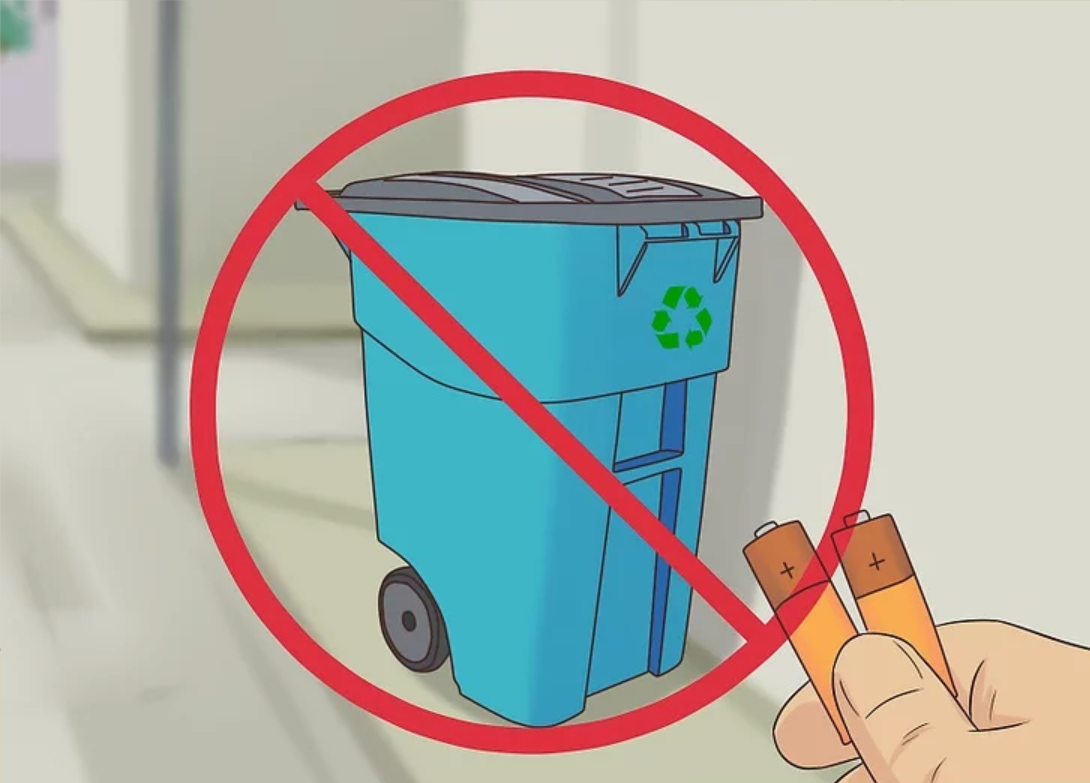 Не выбрасывайте аккумуляторы и батарейки в мусорный бак