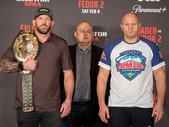     Федор Емельяненко и Райан Бейдер, фото: Bellator 290
