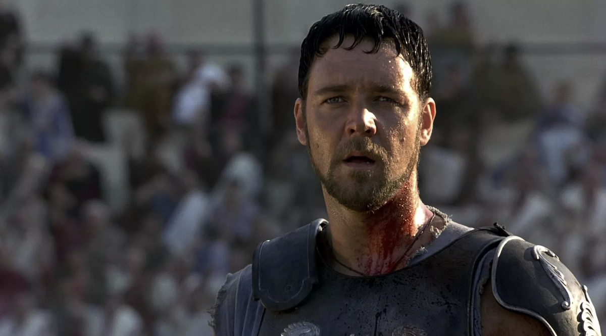 Кадр из фильма "Гладиатор" 2000 фото из свободных источников.