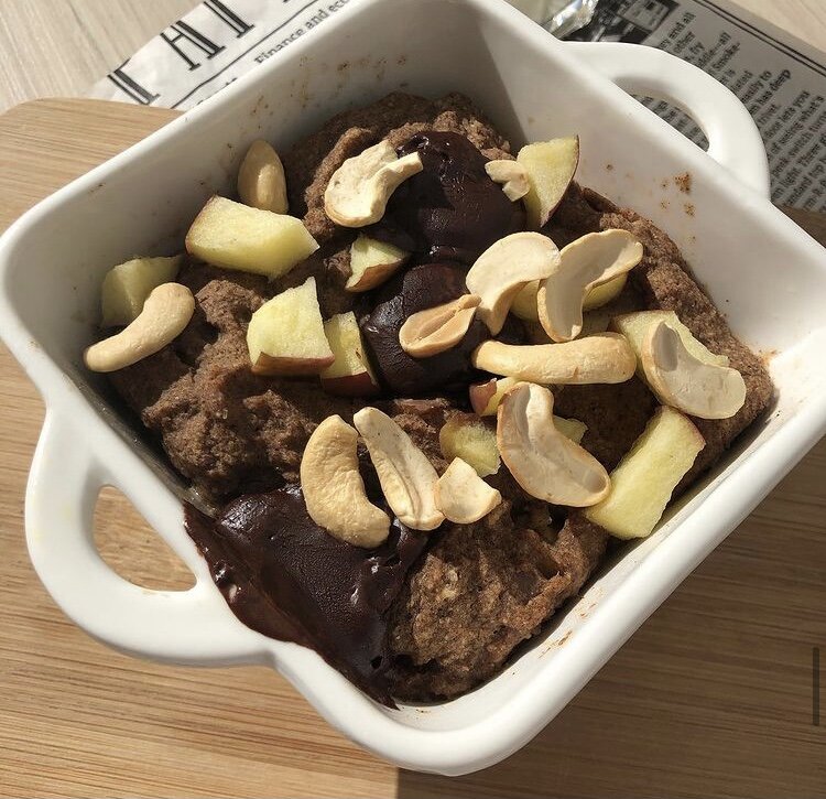 oвсяно-яблочный магкейк/шарлотка микроволновке