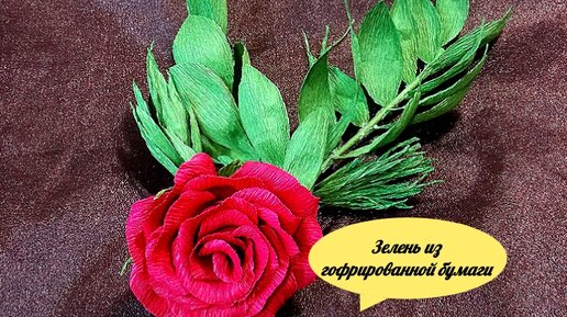 Зелень из гофрированной бумаги