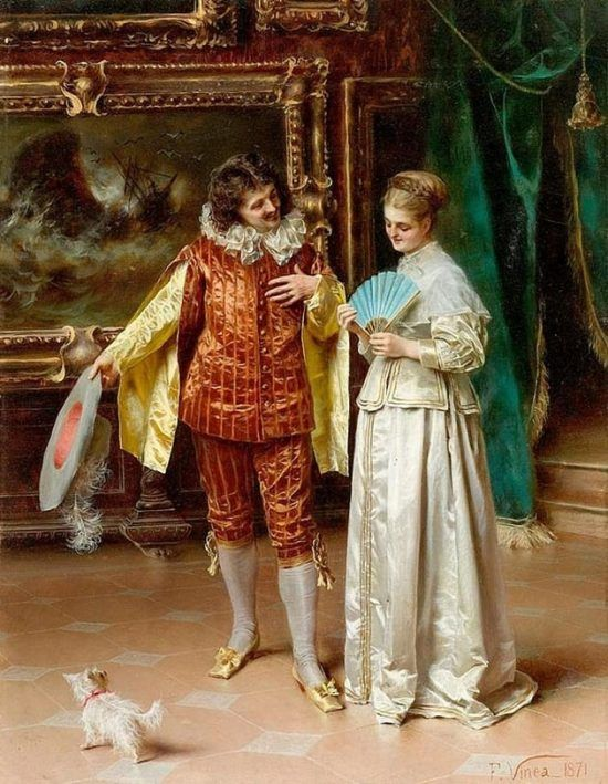 Итальянский художник Francesco Vinea (1845 – 1902) 