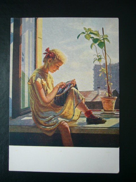 А. Лактионов "За вышиванием" 1955 год.