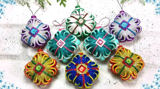 🎄 Новогодние игрушки своими руками из фоамирана🎄 diy christmas ornaments