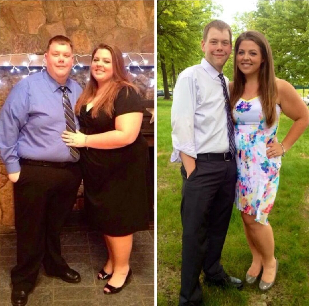 Муж с полненькой женой. Пара до и после похудения. Пары которые похудели. Семейные пары до и после похудения.
