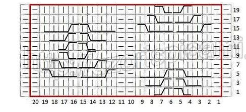 узоры спицами схема