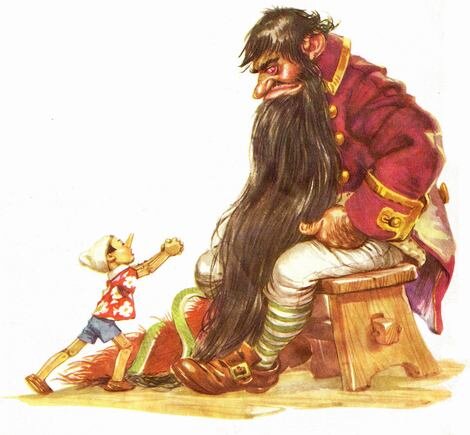 Манджиафоко - добрый и мудрый хозяин театра, хоть и страшный на вид