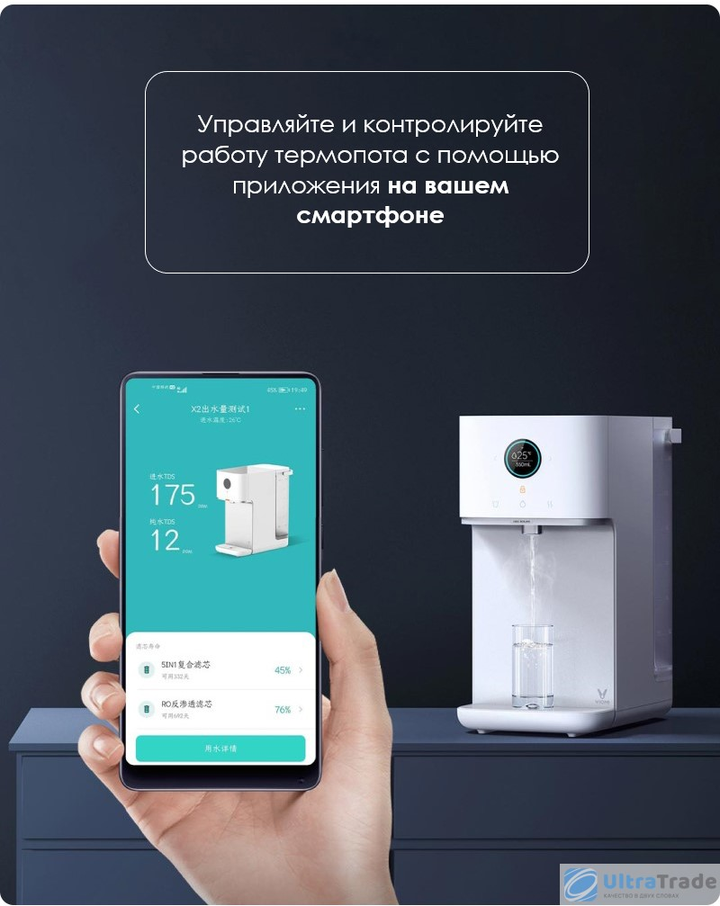 Умный очиститель воды и термопот 2-в-1 Xiaomi Viomi Desktop Drinking  Machine Hot and Cold Version White (MR122R-A) | UltraTrade.ru | Дзен