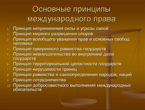 Общими правовыми являются принципы. Основные приеципы международного право. Международное право основные принципы.