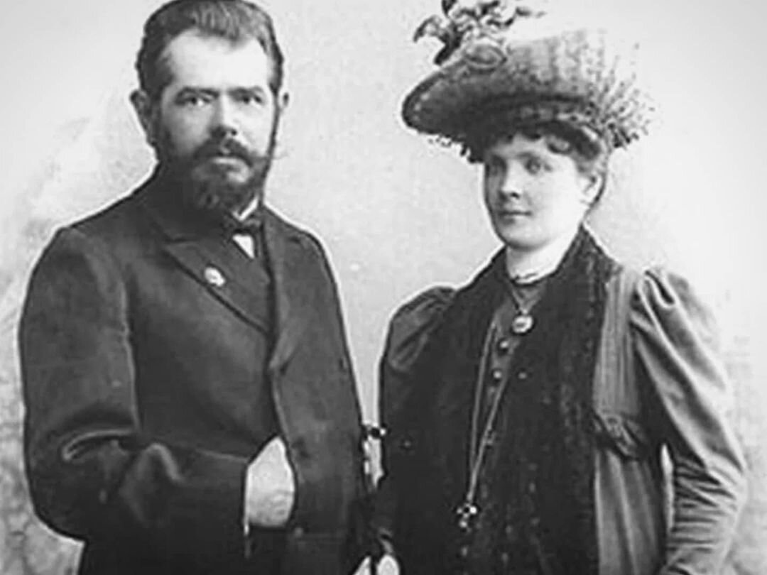 На снимке Владимир и Мария Гаслеры, 1906 г.