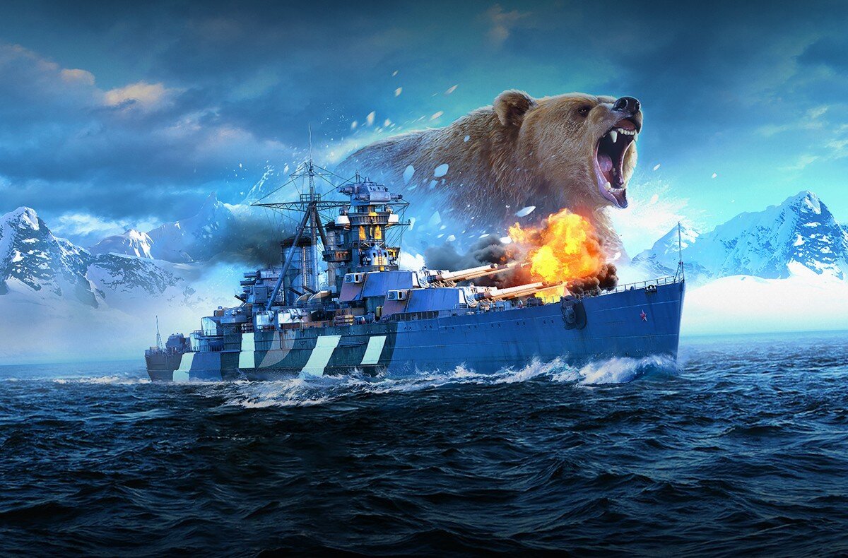 Обои онлайн-игры World of warships.
