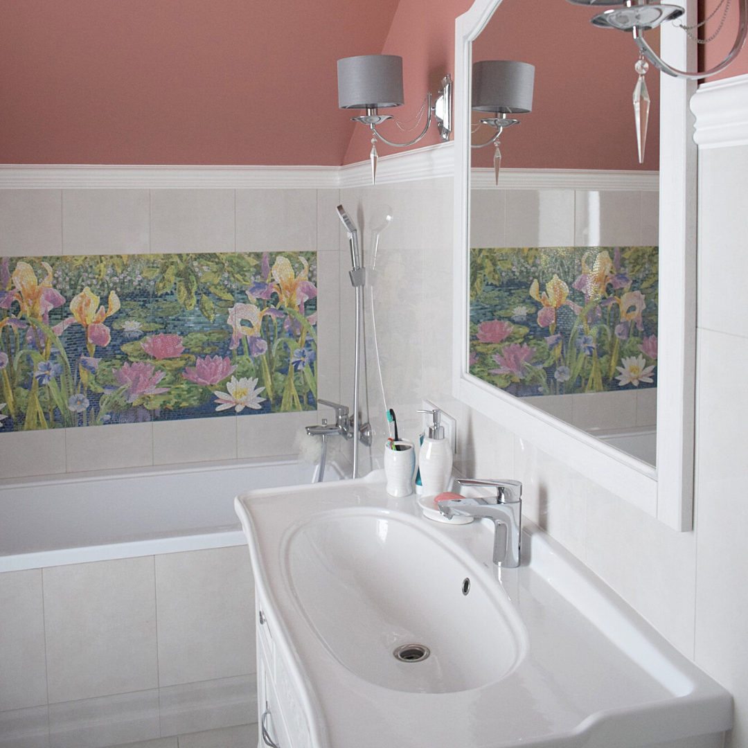 Интерьер санузла в загородном доме стал участником конкурса Гран-при KERAMA MARAZZI 2021. Дизайнер Бакланова Татьяна. Фото: vk.com/keramamarazzi