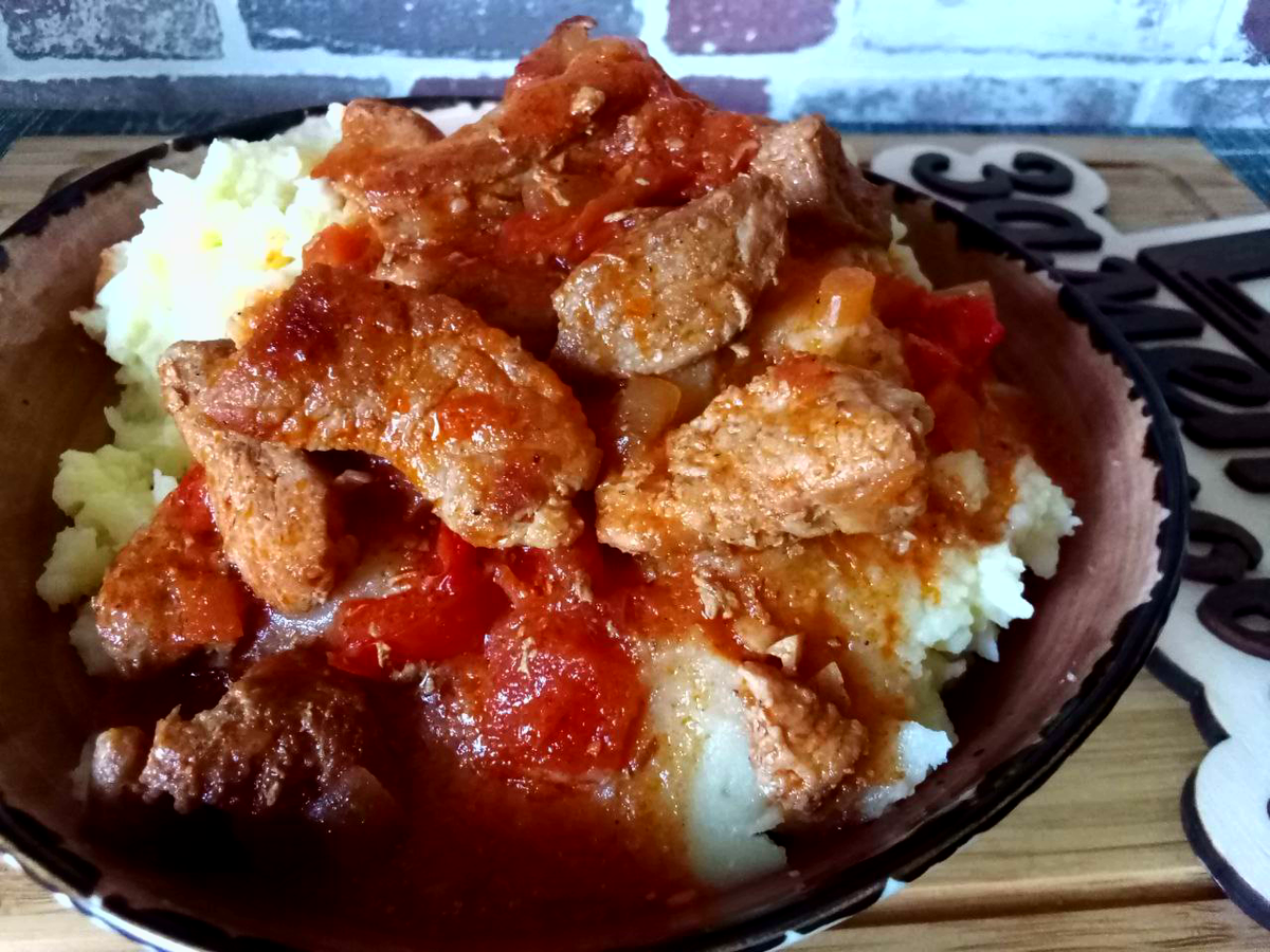 Мясо с овощами. Фото от автора