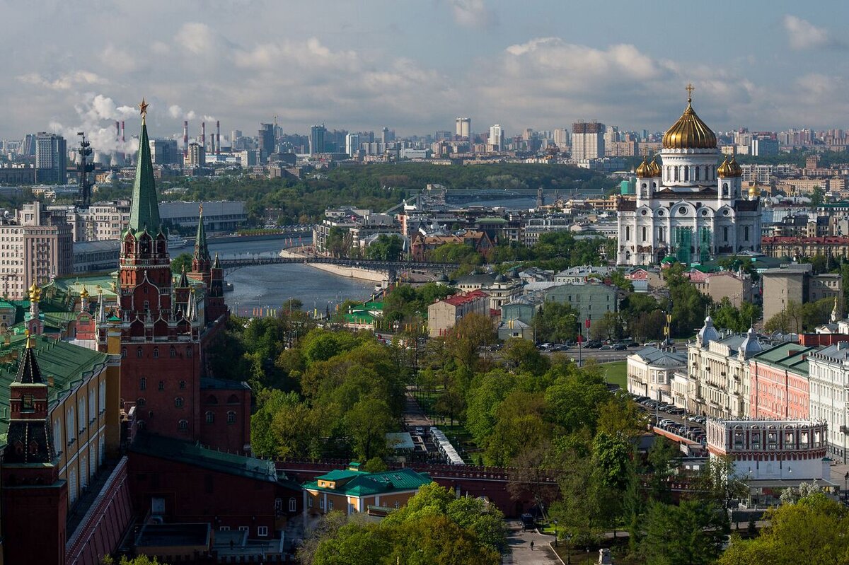 москва кремль вид сверху