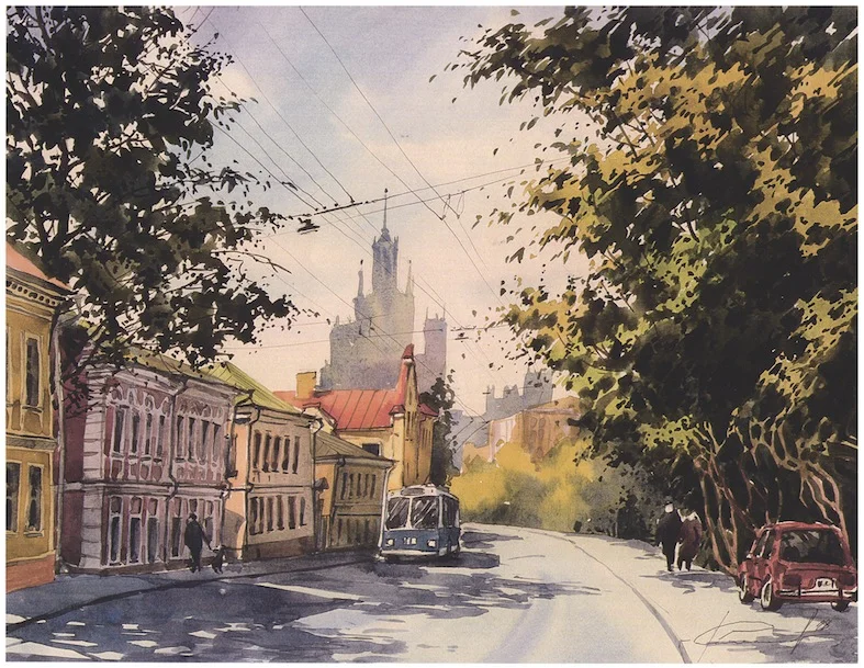 Николоямская улица. Художник Михаил Колесников.