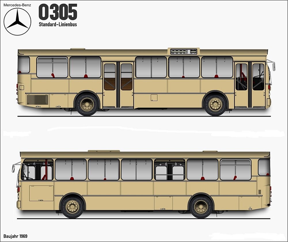 Чертеж mercedes o305