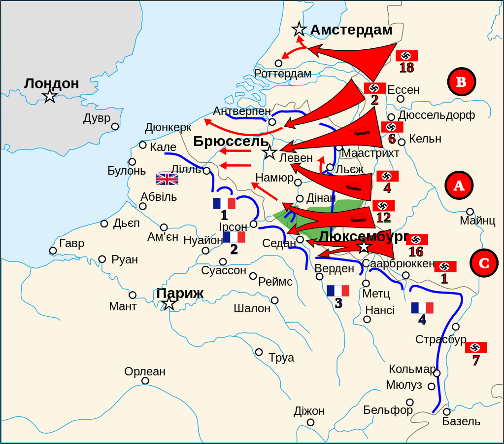 Карта франции 1940