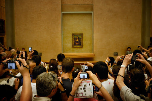 доковидные давки в Лувре 