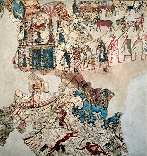 Фреска с воинами из Акротири