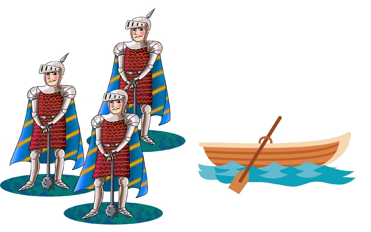 Как рыцарям попасть на другой берег