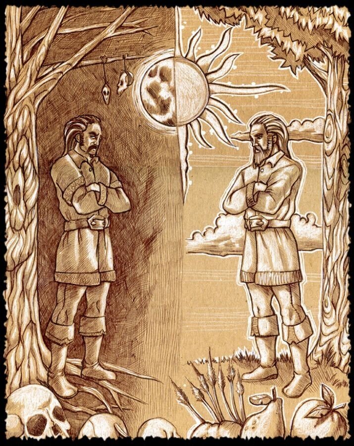 Белобог и Чернобог  Фото из источника id.pinterest.com