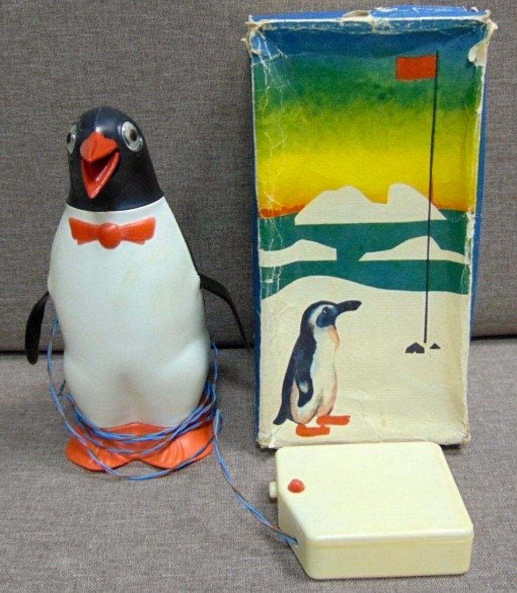 Ёлочные игрушки СССР (шарик, пингвин, перчики)