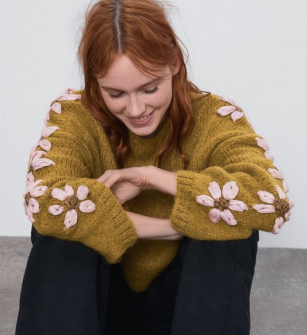 Горчичный джемпер Zara