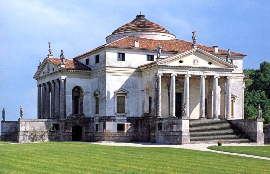 Вилла Ротонда. Архитектор Андреа Палладио. Строилась с 1556 - по 1605 год