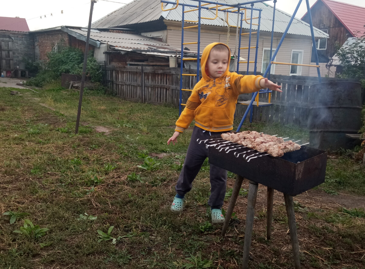 Вадя наколдовал шашлык. А я наколдовать ещё одну комнату в доме не смогла