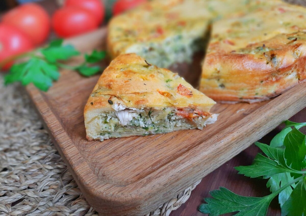 Заливной пирог с курицей и овощами от Инги (по мотивам рецепта Даши Третьяковой). РЕЦЕПТЫ ТУТ: Инга Дьякова - https://vk.com/wall-212354302_129 и оригинал Дарьи https://t.me/wellness_hedonism