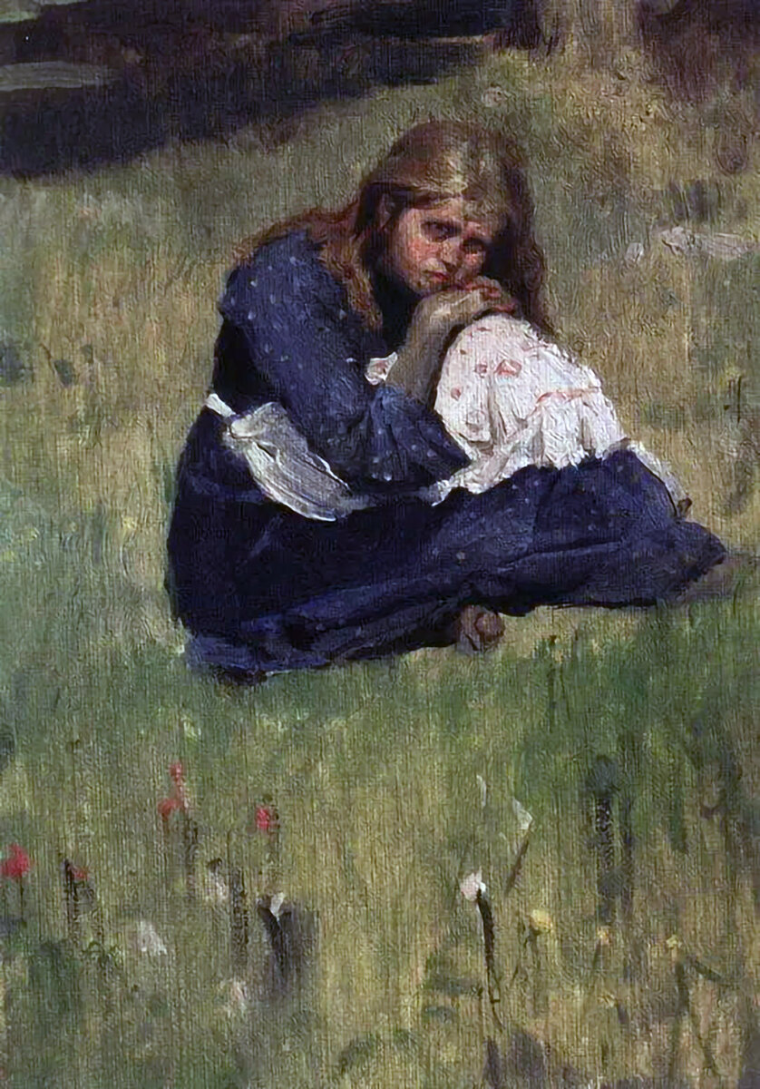 Виктор Васнецов. Аленушка-дурочка. Эскиз. 1880.