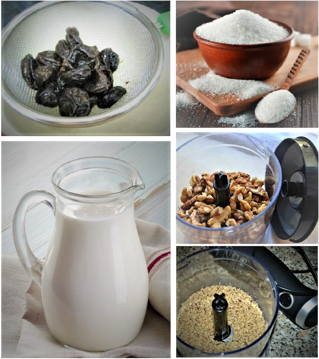 На фото продукты используемые для приготовления "Чернослива томленого в молоке".
