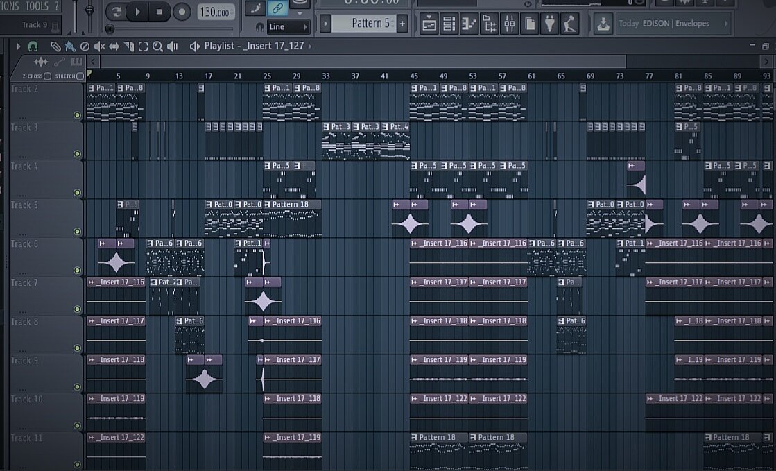 Один из моих черновиков в FL Studio. Да, да, я фруктовый музыкант:)