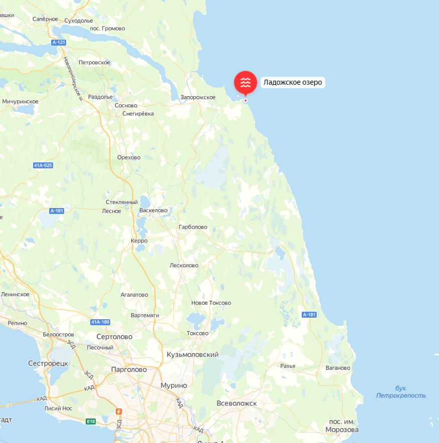 Координаты 60.572212, 30.686433 весь путь можно проделать на авто.