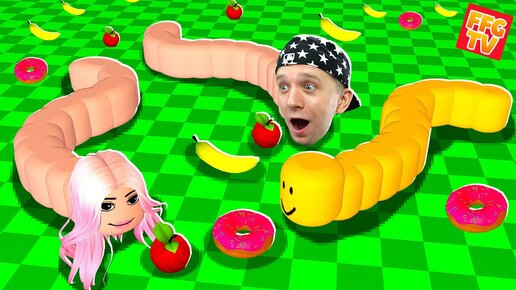 СТАЛ КОРОЛЕМ Среди ЧЕРВЯКОВ! ЧЕРВЯЧКИ WORM в ROBLOX!