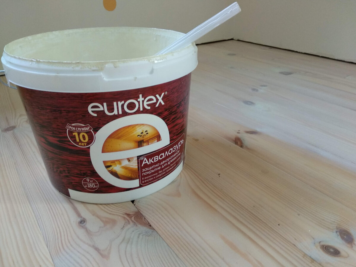 Фото автора: Наша аквалазурь для пола, цвет ваниль.