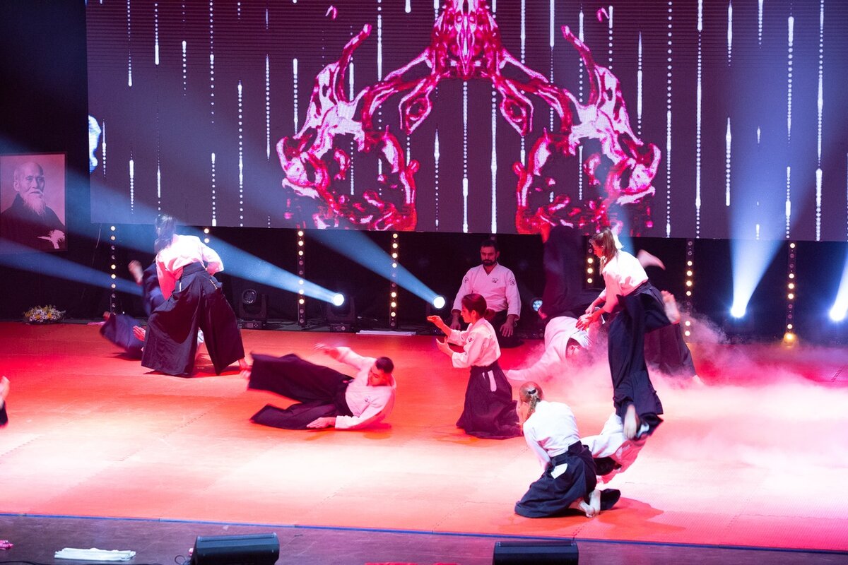 Сборная России по айкидо на церемонии вручения премии "Торнадо"