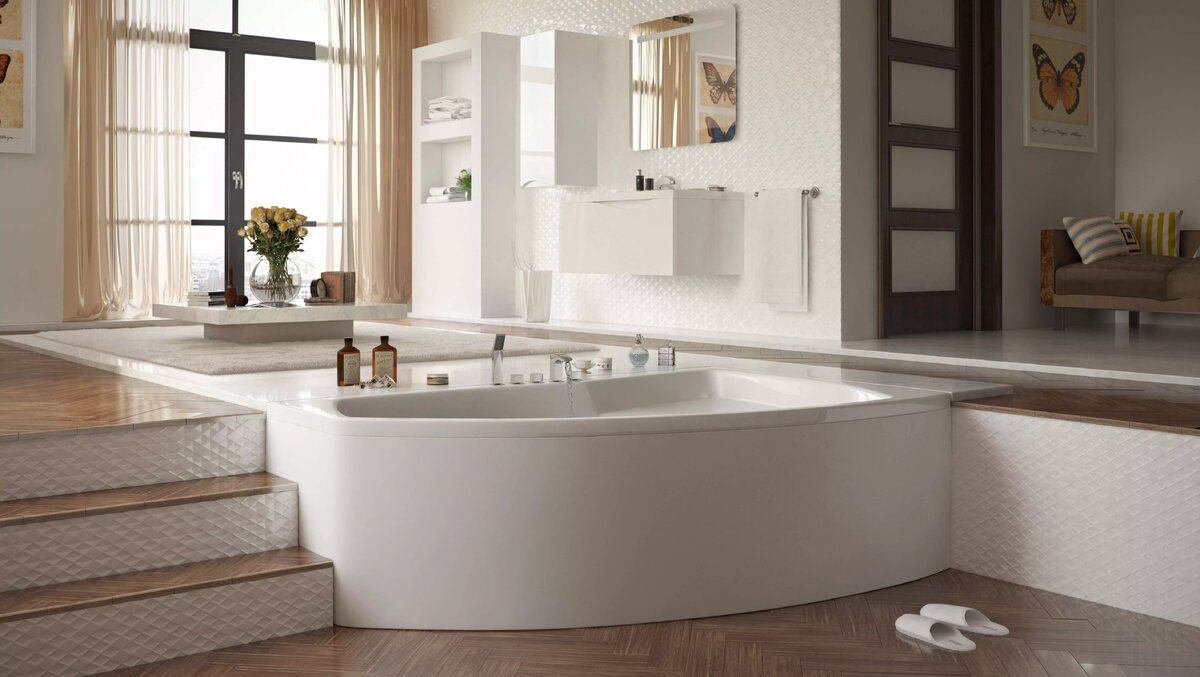 В ассортименте представлены 3 асимметричные ванны 1Marka длиной 160см Ванна 1Marka ASSOL 160x100 3D визуализация ЗD модель для дизайнеров Асимметричная ванна Assol – это сочетание простоты и комфорта:-1-2