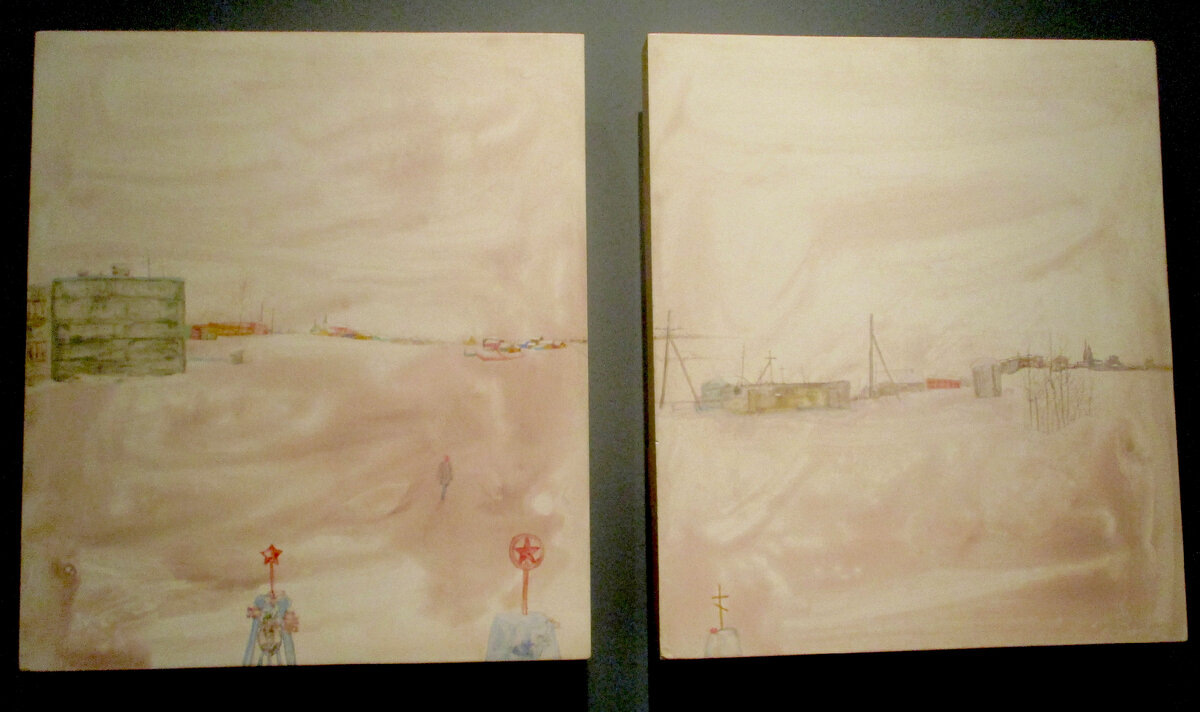 Вероника Смирнов. Valediction Diptych. Дерево, темпера. 2010