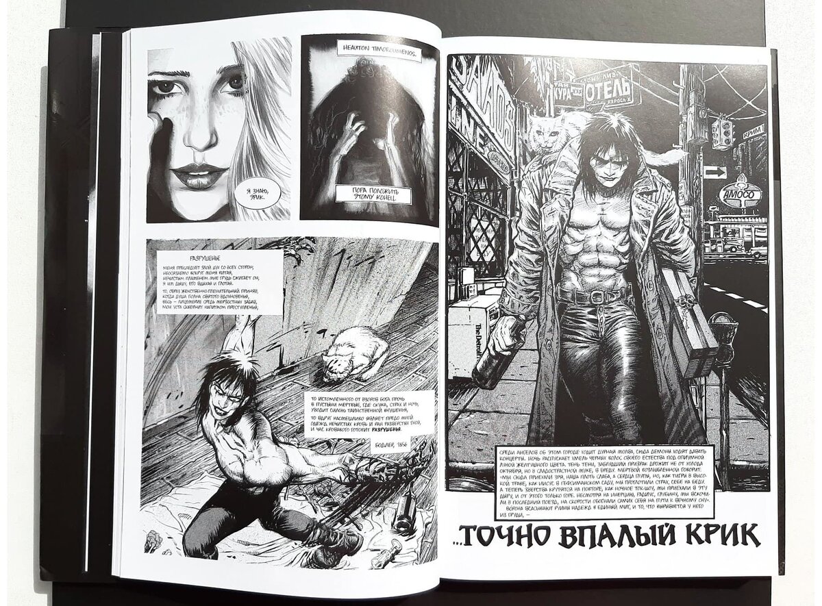 Страницы графического романа "Ворон"
