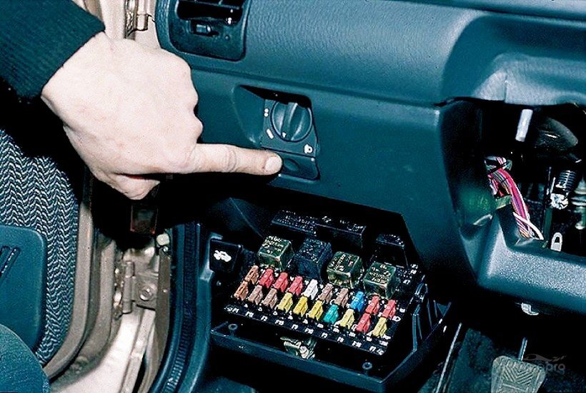 Месторасположения монтажного блока предохранителей