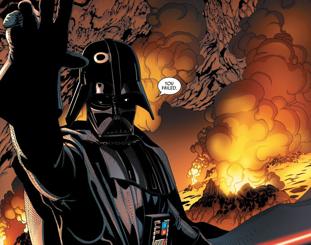 Фрагмент комикса Darth Vader №18 (изд-во Marvel), илл. Сальвадор Ларрока