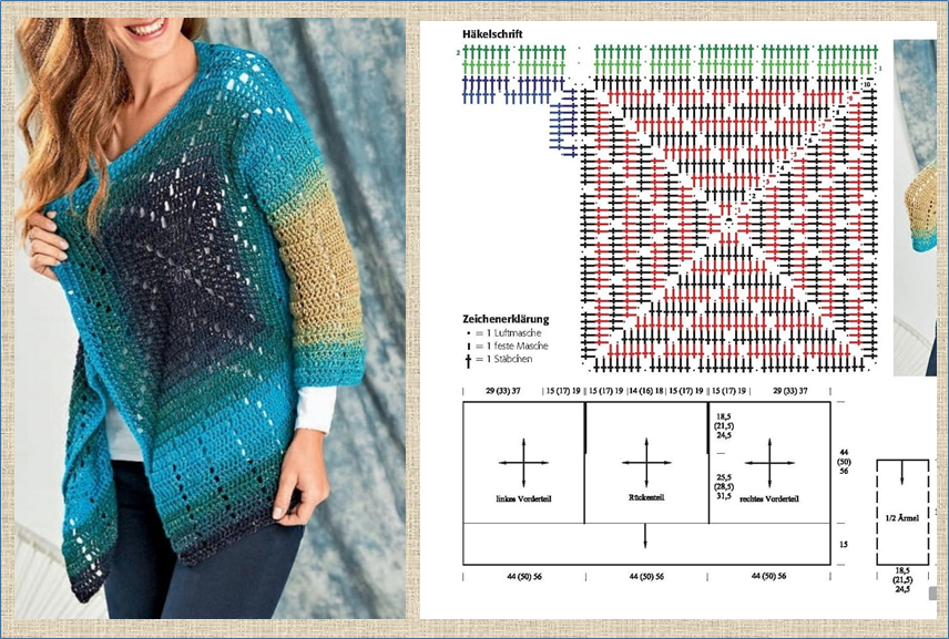 Как вяжется крючком кофта бабушкин квадрат