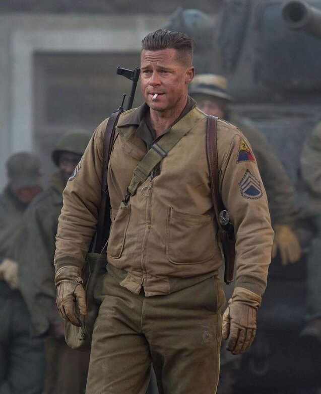 Фотография со съемок из инстаграма Брэда Питта. 