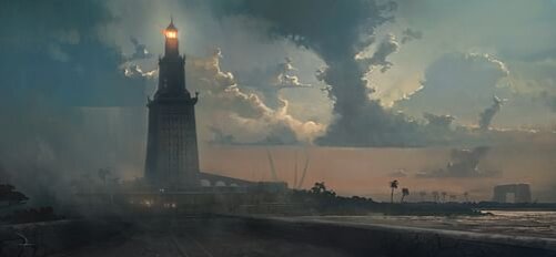 Художественный образ Александрийского маяка. Источник изображения - worldhistory.org