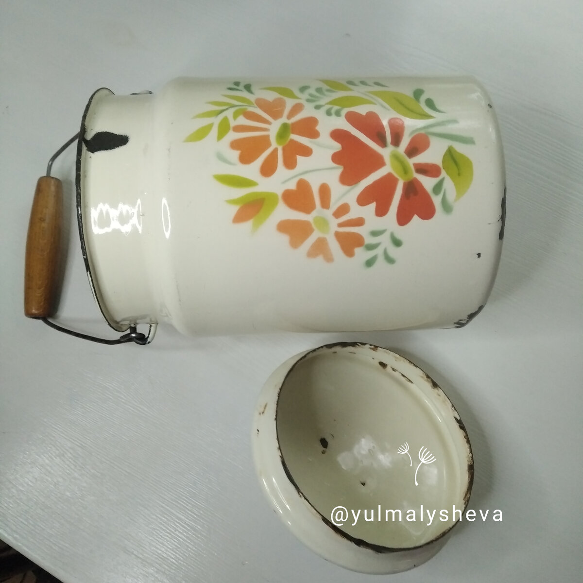 Буду переделывать старый эмалированный бидон 