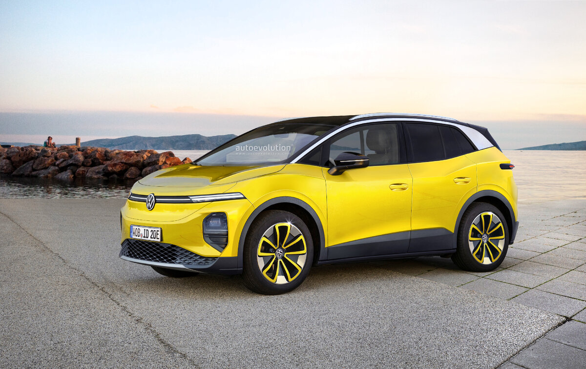 Volkswagen ID.2. Рендер Бернхарда Райхеля (разрешение 3840 на 2420 точек)