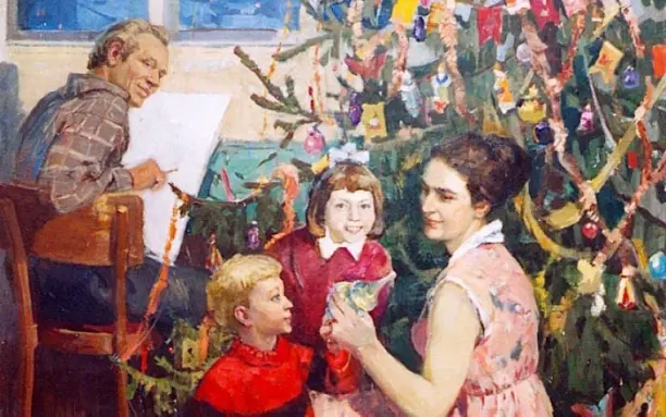 Художник Александр Гуляев, "Новый год", 1967